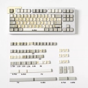 Retro Golden Big Letters 104+43 Full PBT Dye-subbed Keycaps Set for Cherry MX Mechanical Gaming Keyboard